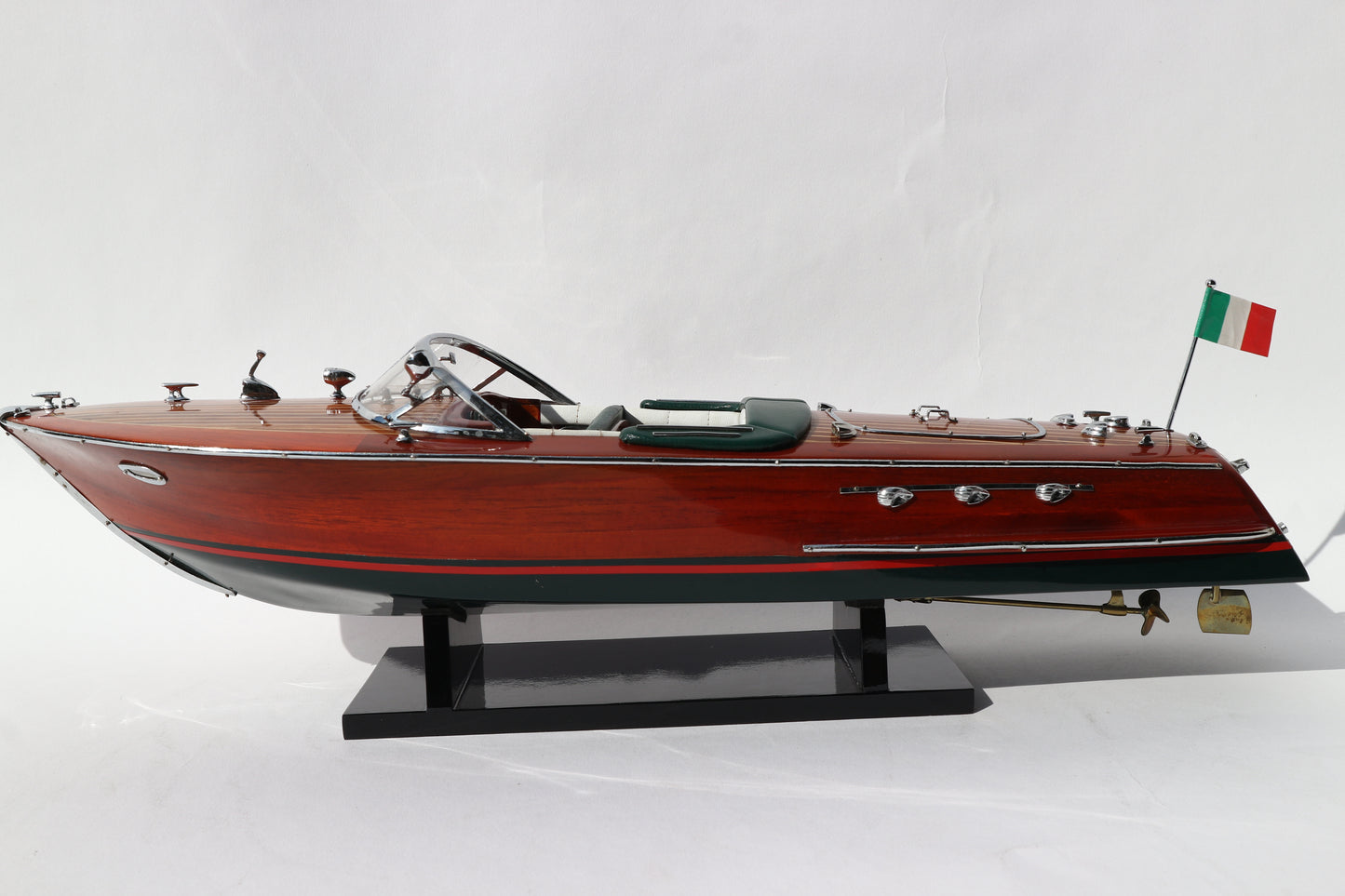 Handcrafted Wooden Model – Riva Ariston (Dark Blue Hull)