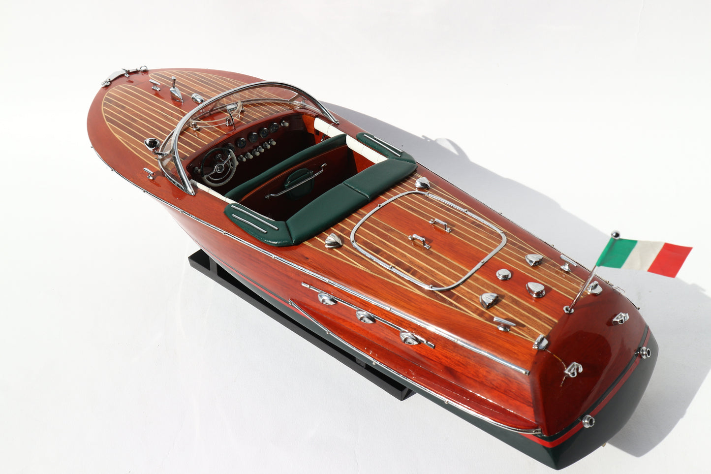 Handcrafted Wooden Model – Riva Ariston (Dark Blue Hull)