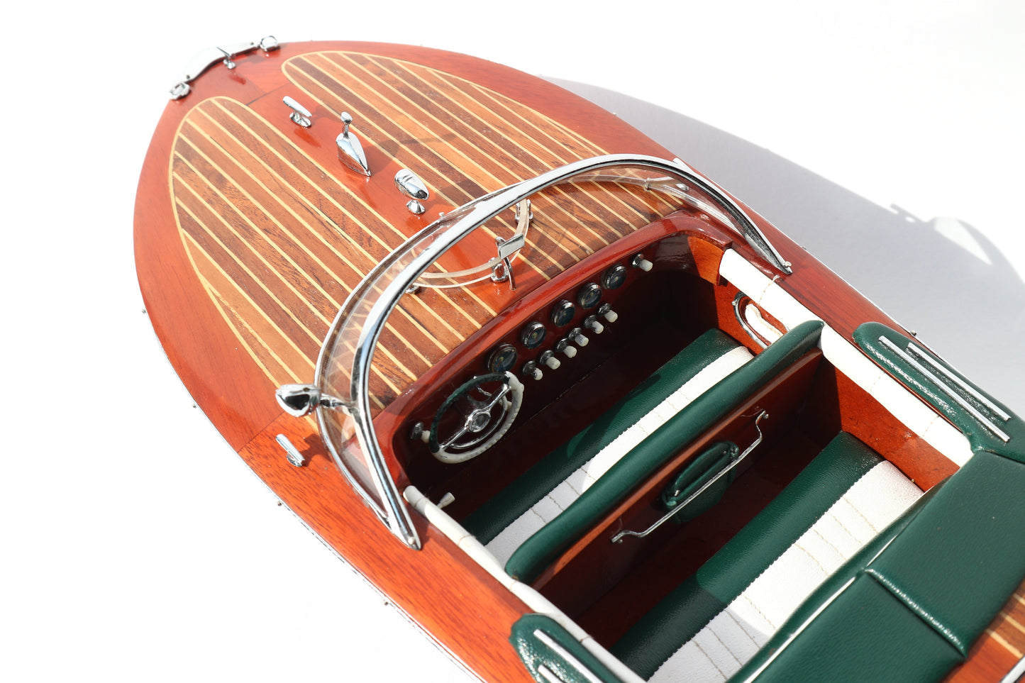 Handcrafted Wooden Model – Riva Ariston (Dark Blue Hull)
