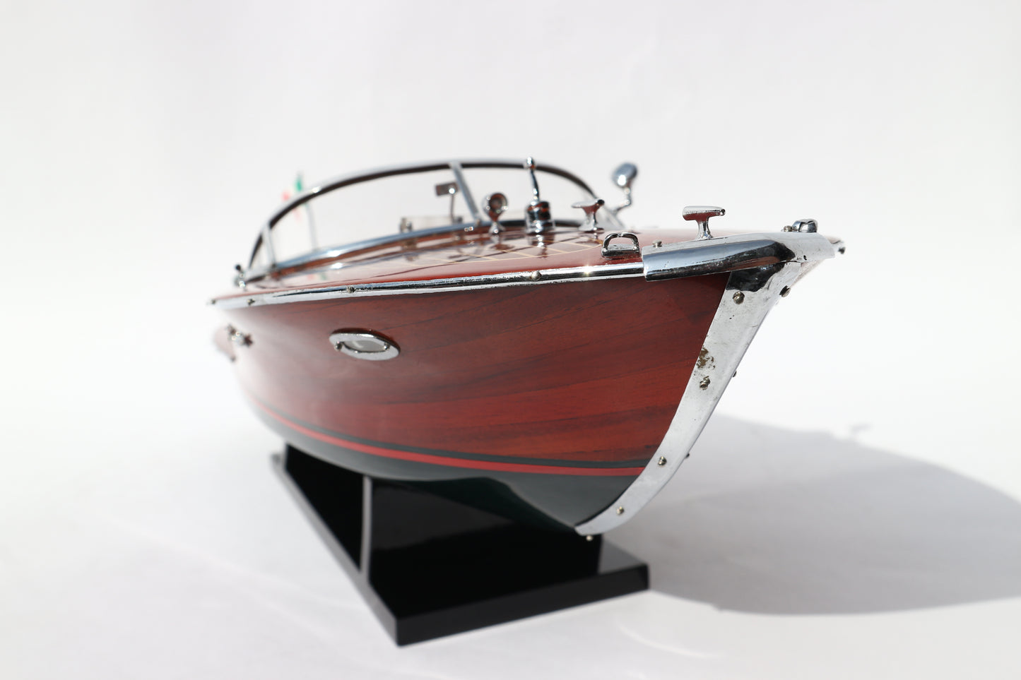 Handcrafted Wooden Model – Riva Ariston (Dark Blue Hull)