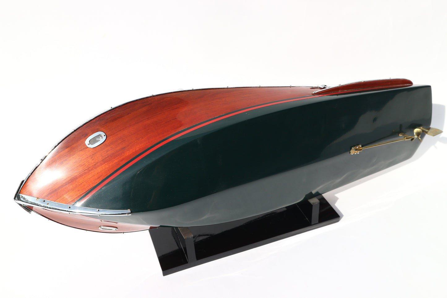 Handcrafted Wooden Model – Riva Ariston (Dark Blue Hull)