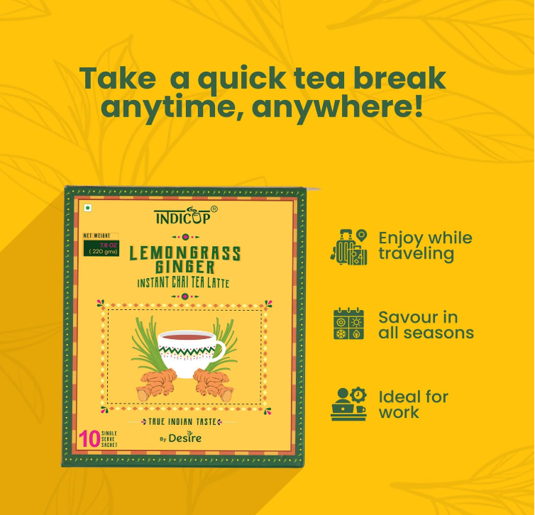 Instant Ginger Tea – Lemongrass Flavor