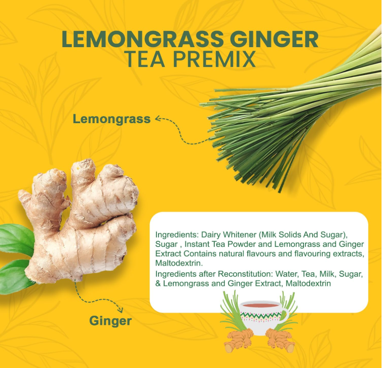 Instant Ginger Tea – Lemongrass Flavor