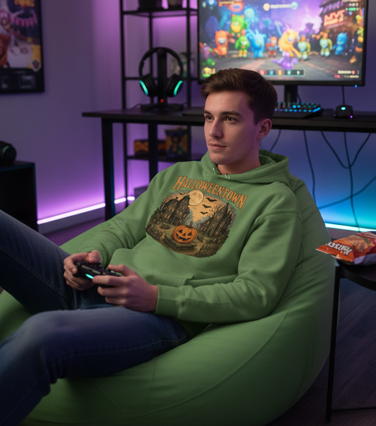 Cute Halloweentown Shirt – Pumpkin Moon & Haunted House Design | Fall Halloween Tee