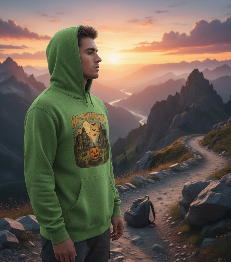 Cute Halloweentown Shirt – Pumpkin Moon & Haunted House Design | Fall Halloween Tee